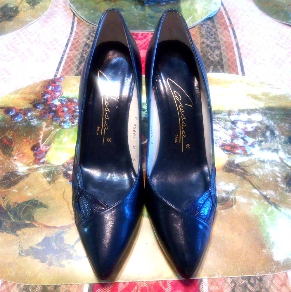 SIZE 8 S CARESSA HIGH HEELS - Picture 1 of 10